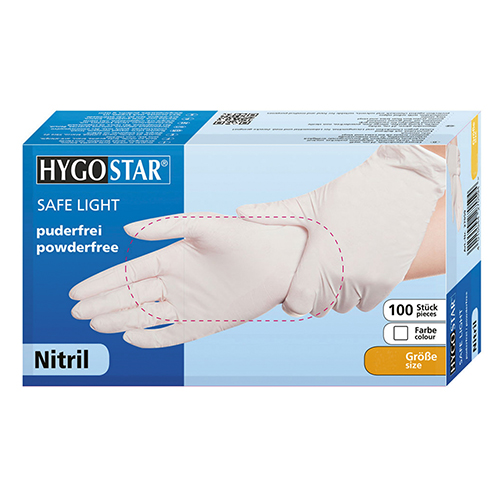 LABOSHOP: Franz Mensch Hygostar Safe Light Nitrile Gloves, size S